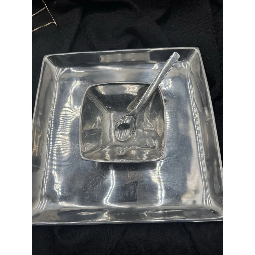Lunares San Francisco Serving Tray With Dip Bowl And Matching Spoon